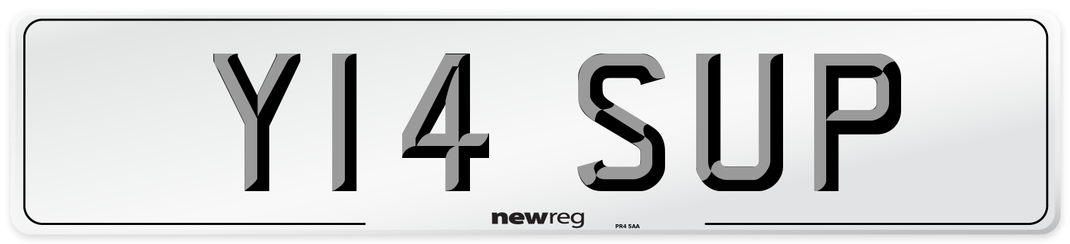 Y14 SUP Number Plate from New Reg